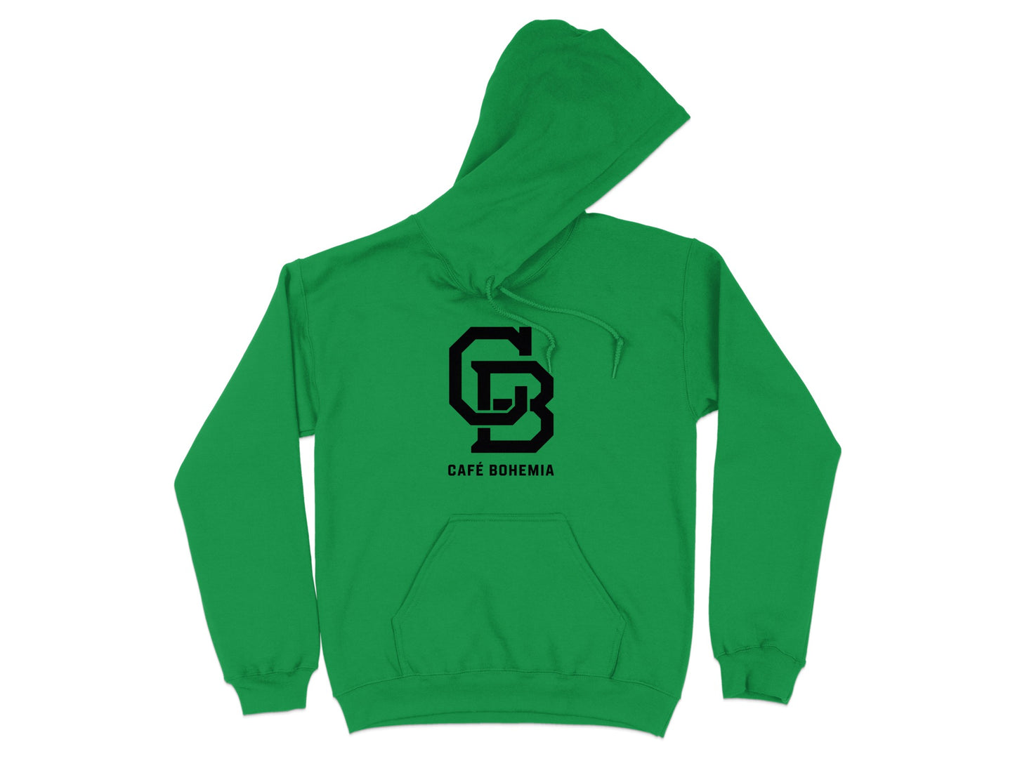 Cafe Bohemia Green Logo Hoodie Comfortable product type