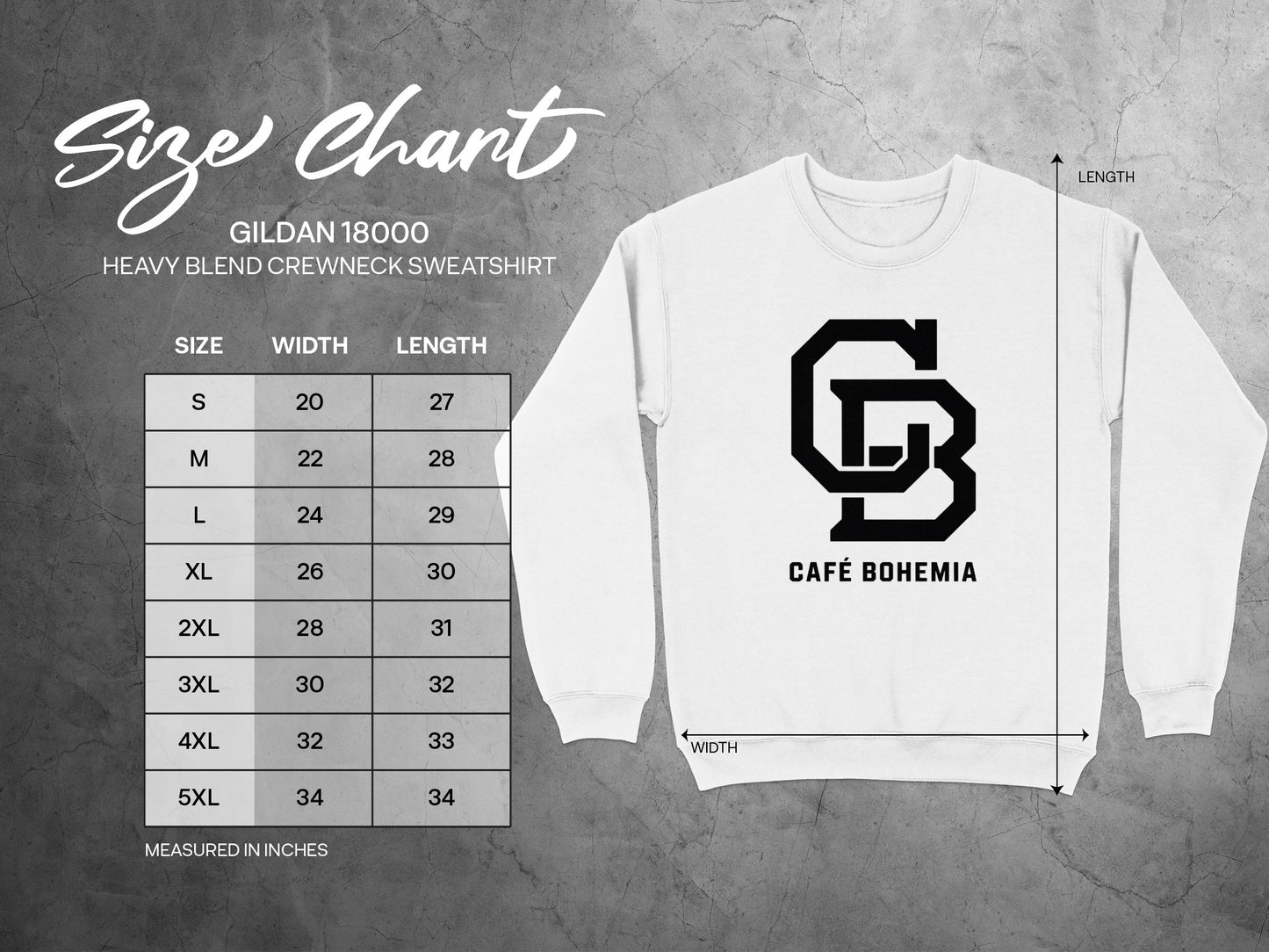 Cafe Bohemia Crewneck Sweatshirt Apparel product type