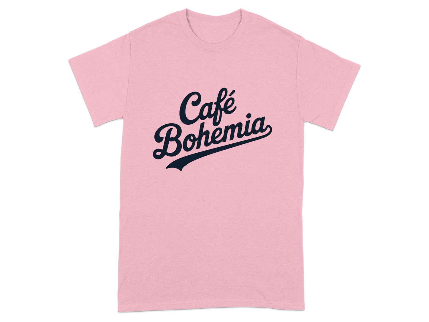 Café Bohemia Text Design Pink Color T-Shirt product