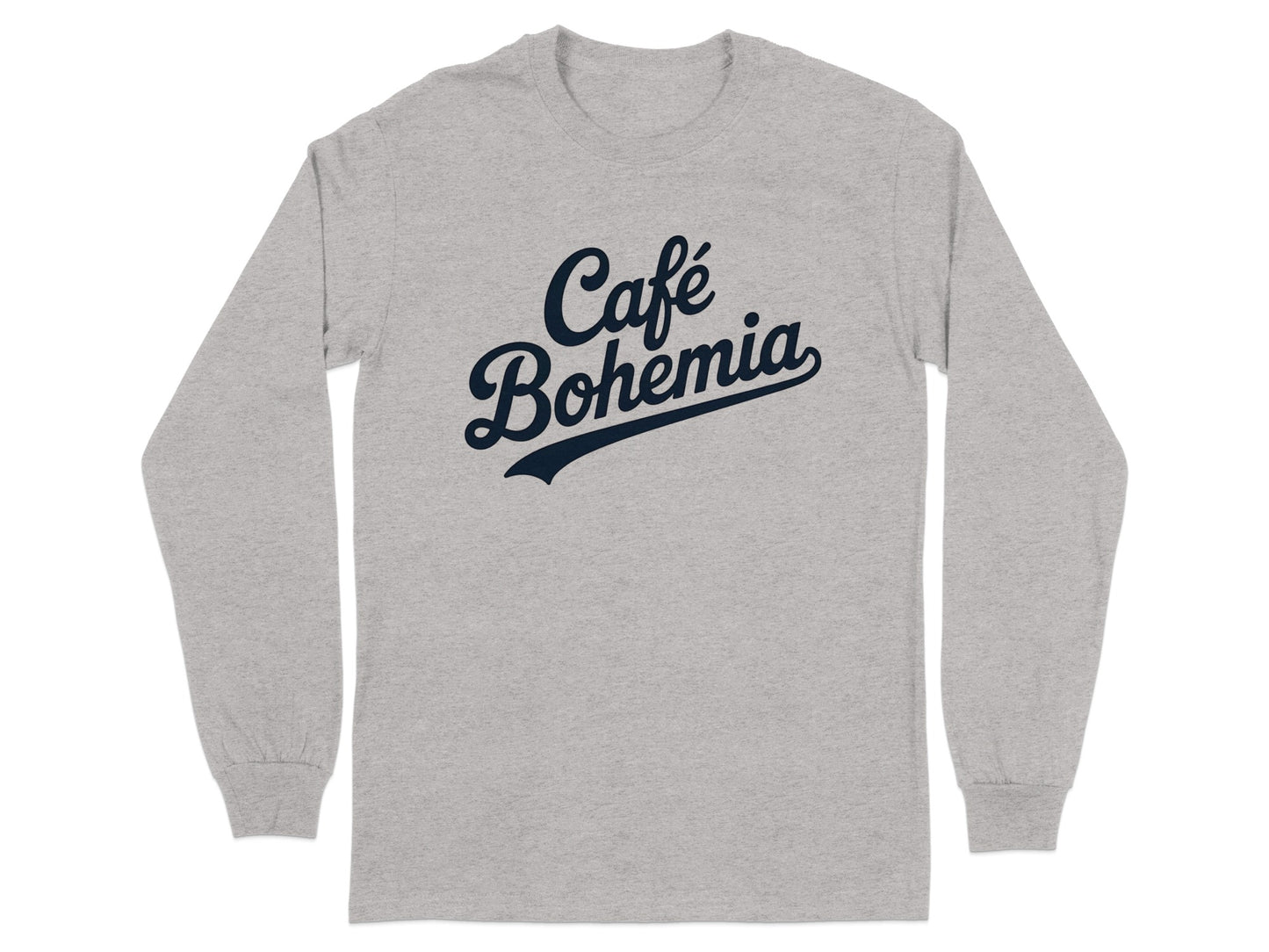 Casual Grey Long Sleeve Café Bohemia Graphic Shirt product type