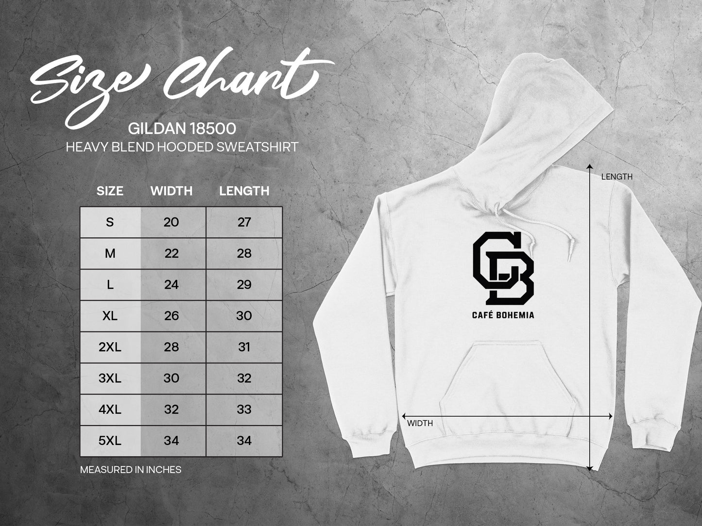 Cafe Bohemia branded hooded sweatshirt product
