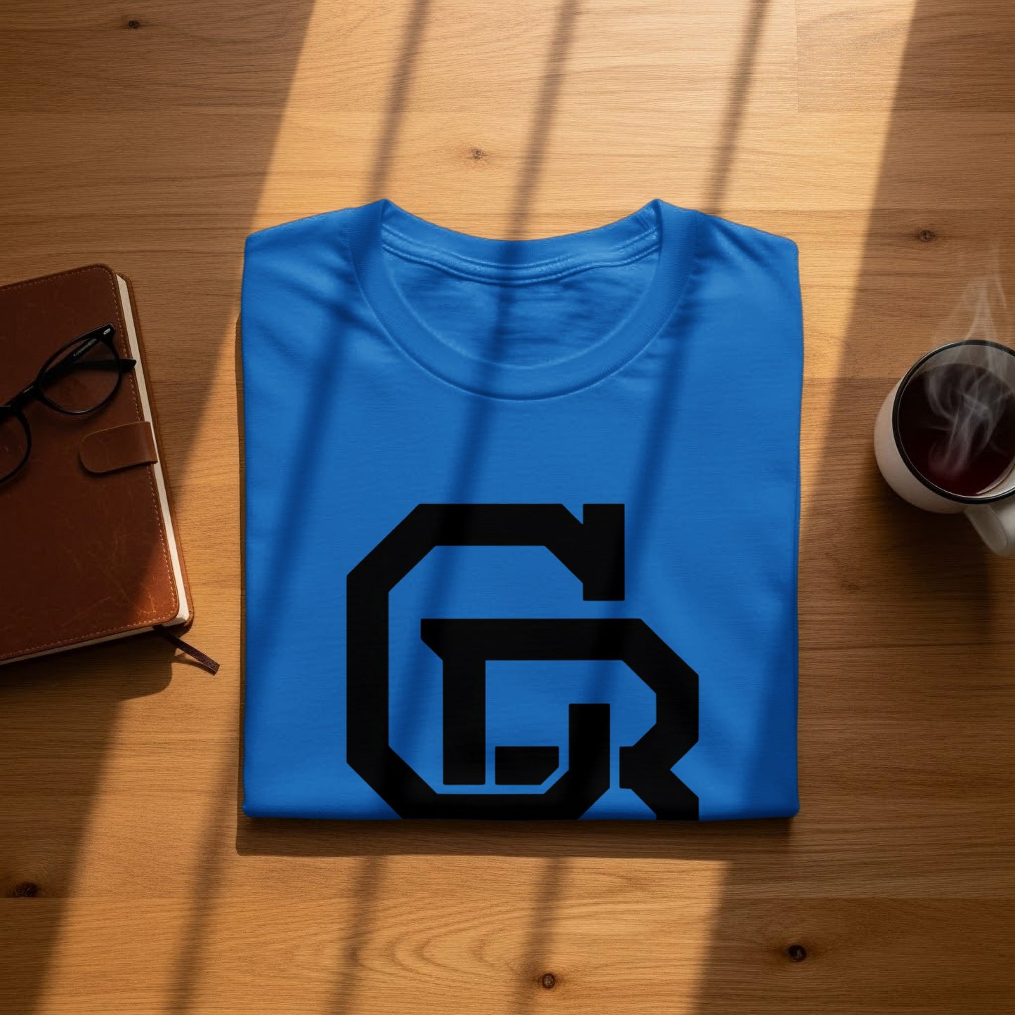 Graphic Blue T-shirt with Large GR Letters product type