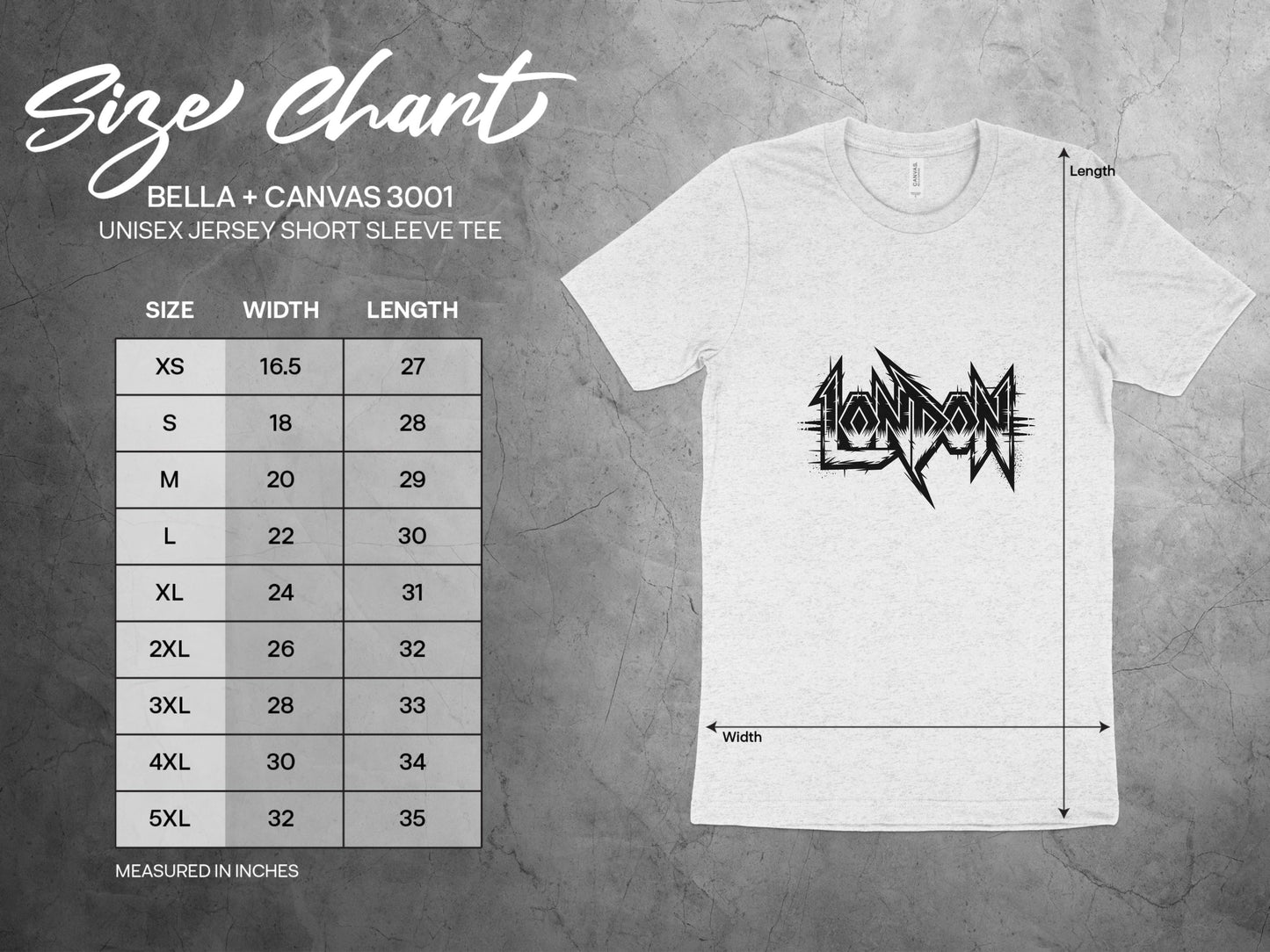 London Graphic Unisex Tee Sizes XS to 5XL product type