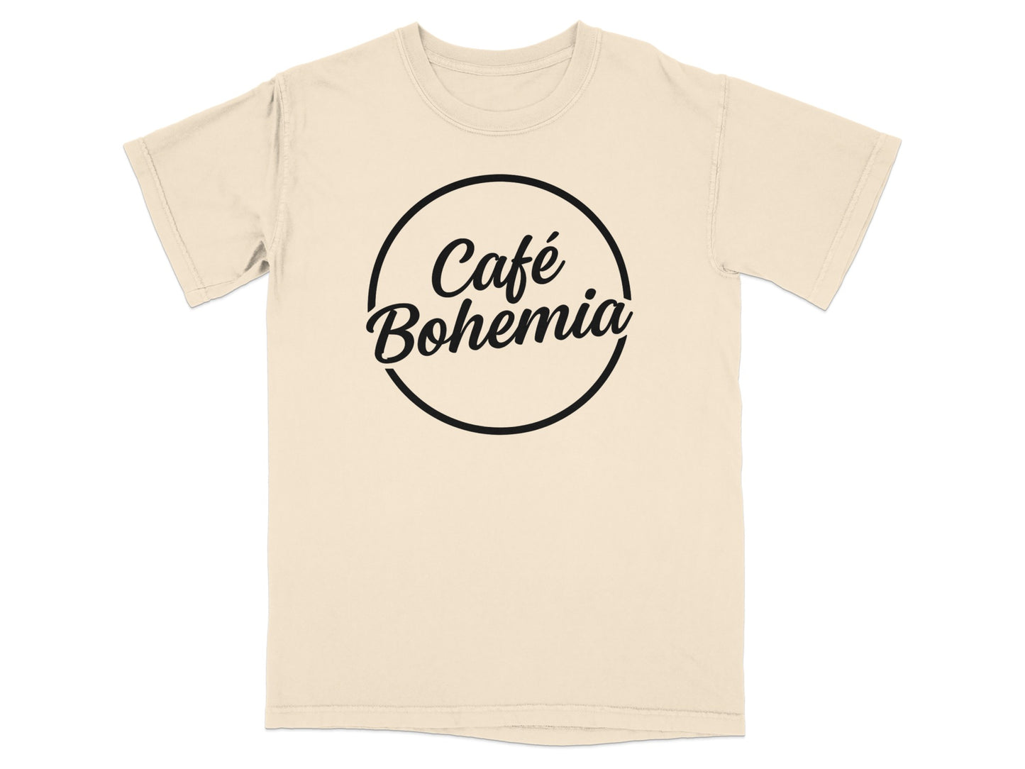 Café Bohemia Beige Graphic T-Shirt product type
