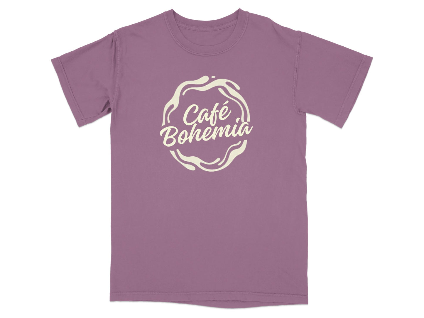 Café Bohemia Purple Graphic T-Shirt product type