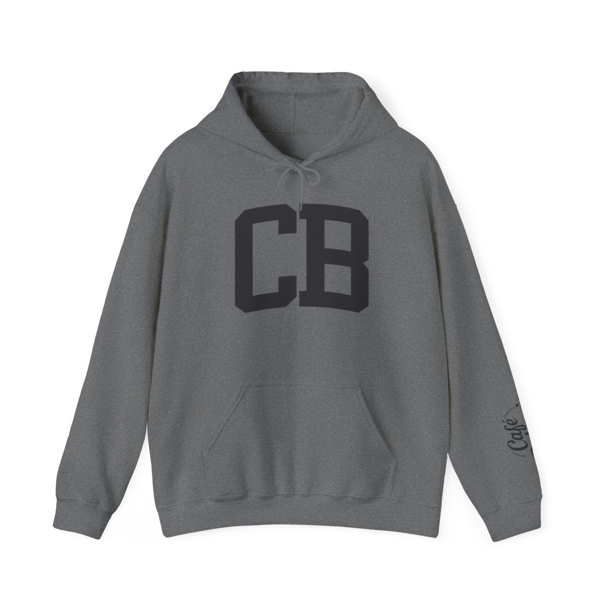 Cozy Oversized Dark Gray CB Hooded Sweatshirt