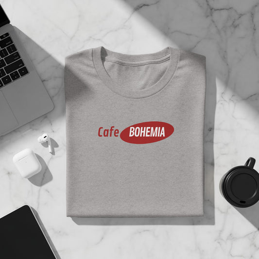 Cafe Bohemia Design on Comfortable T-Shirt