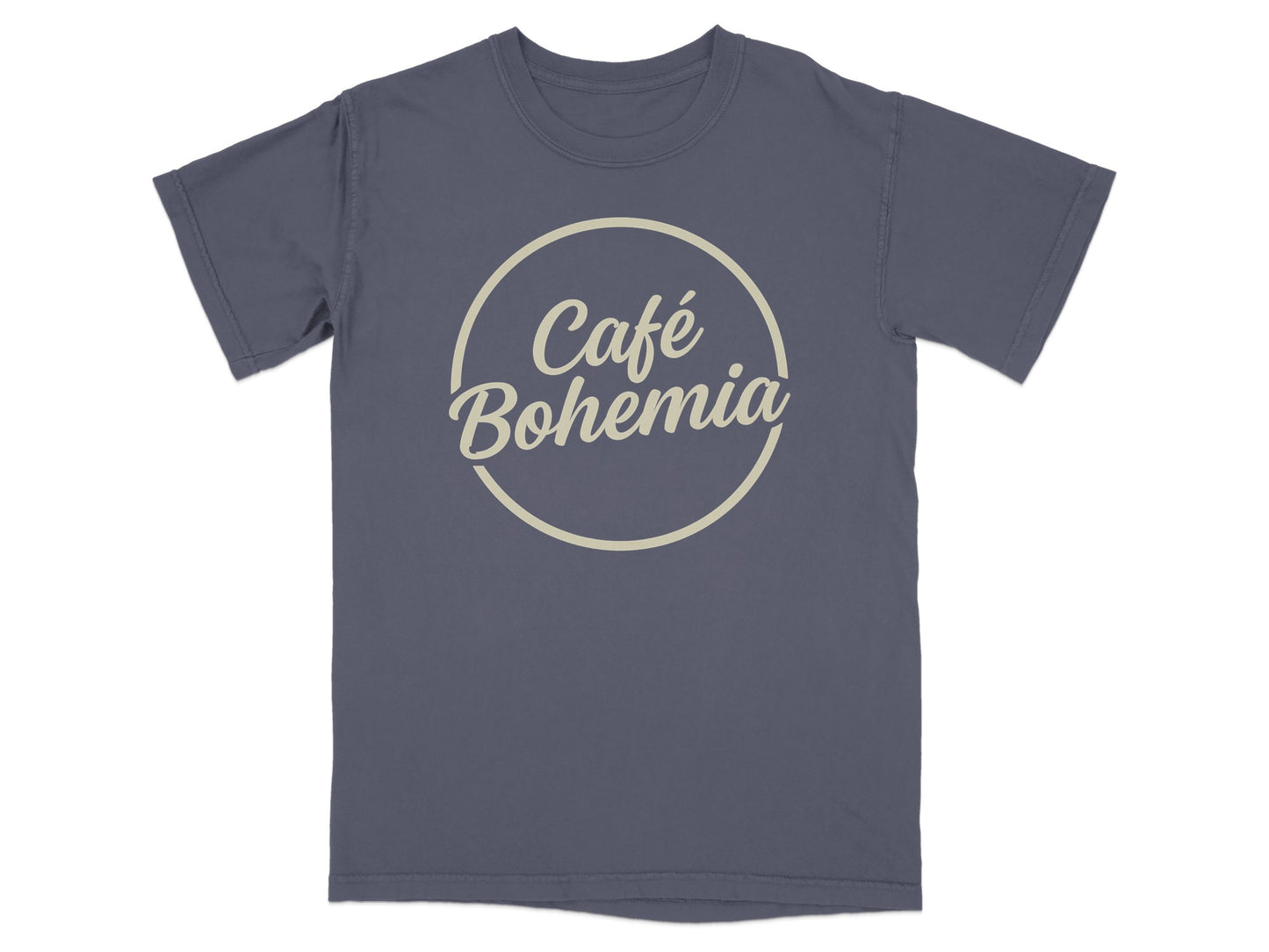 Café Bohemia circle graphic Dark Grey t-shirt product type