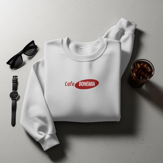 Cafe Bohemia White Sweatshirt for Daily Wear
