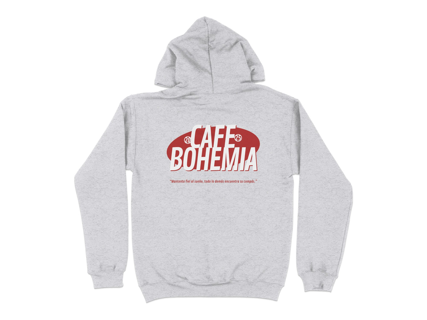 Cozy Café Bohemia Hoodie with Bold Graphic Print