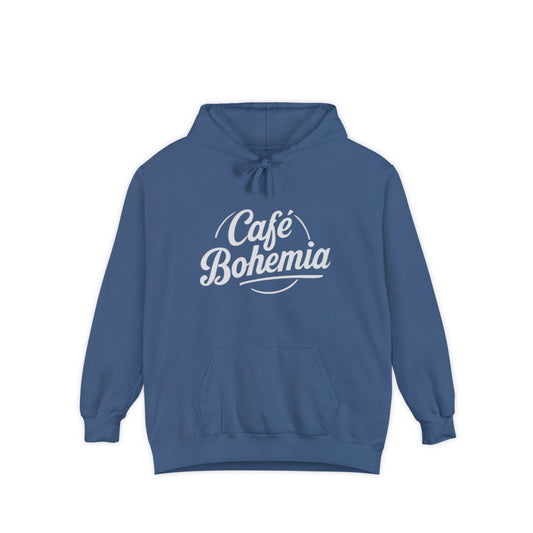 Stylish Blue Hoodie with Café Bohemia Logo