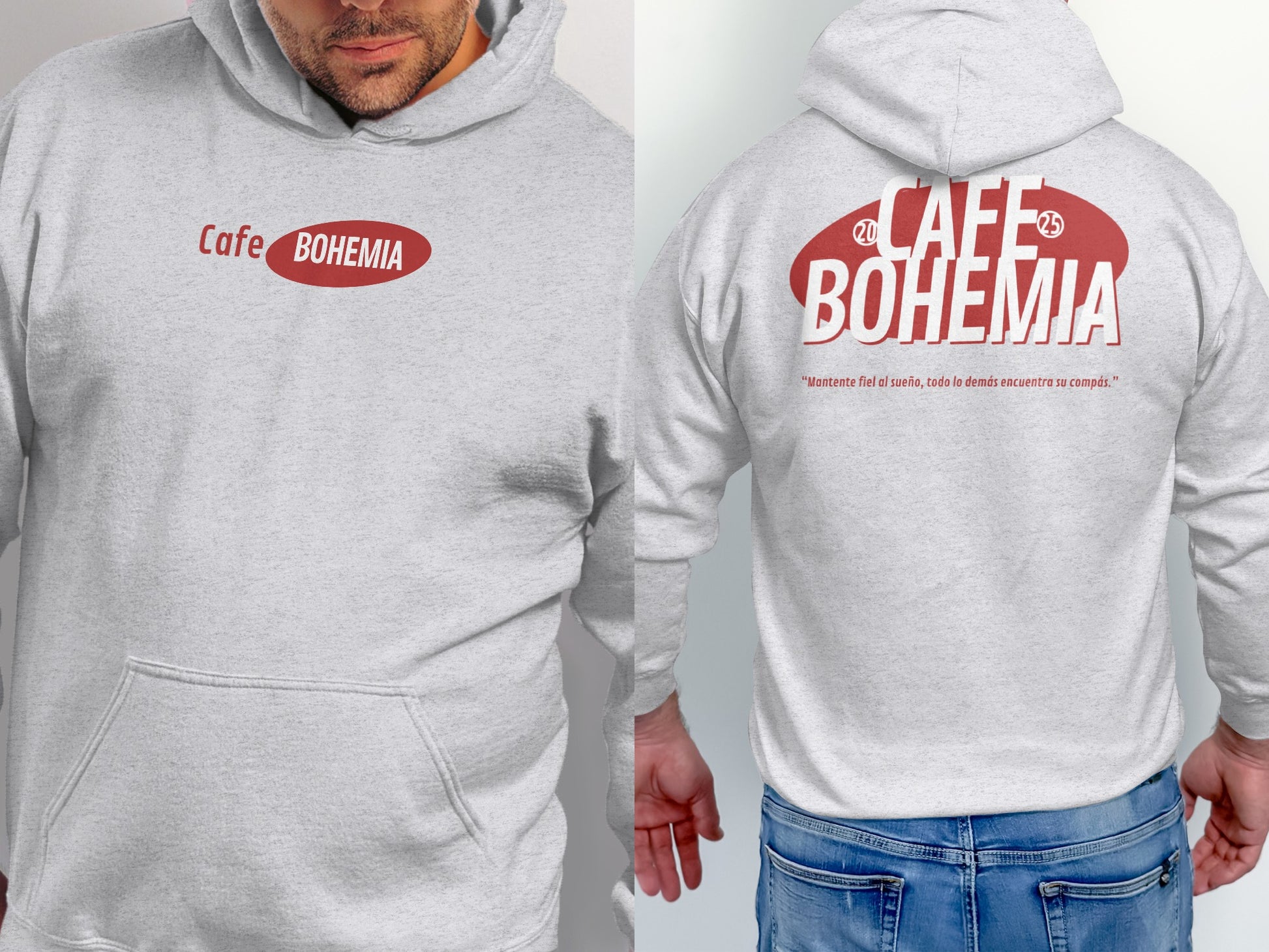 Cafe Bohemia Logo Design Hoodie Streetwear Fashion